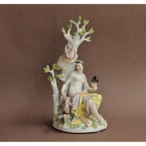Meissen Porcelain Group Representing The Comedy, Kandler Model, Circa 1745.