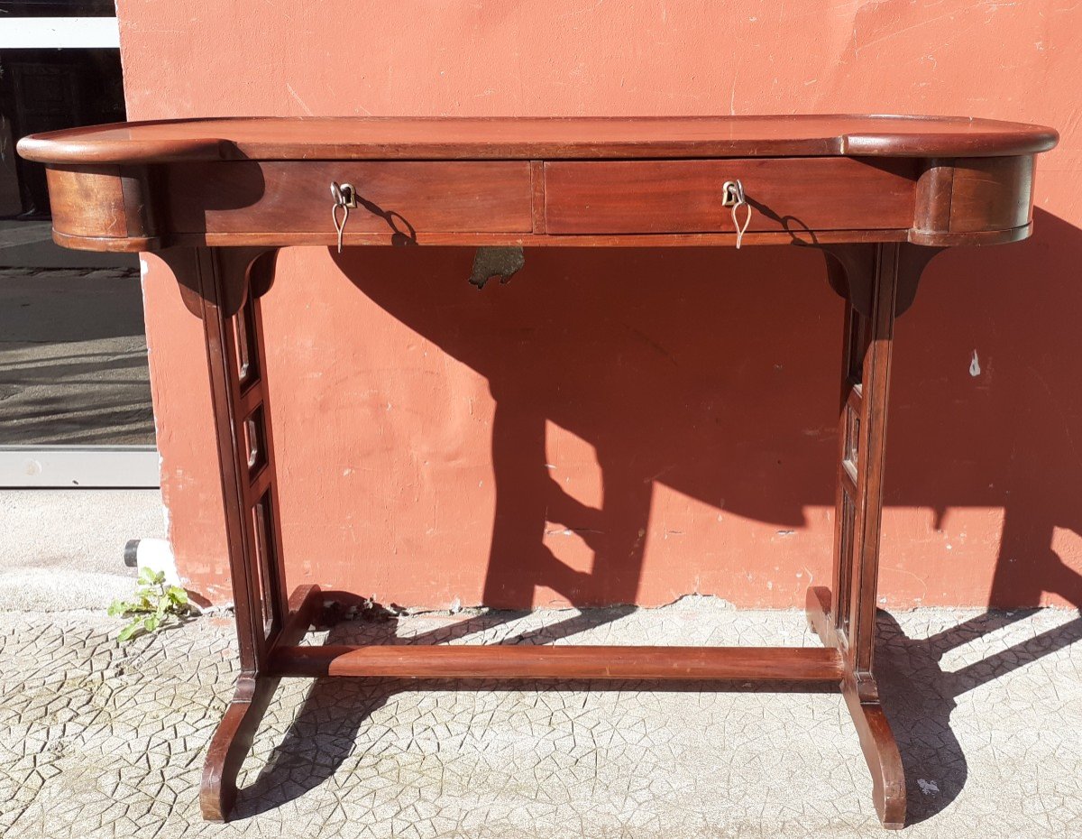 Bureau De Forme Rognon Attribué à Canabas-photo-3