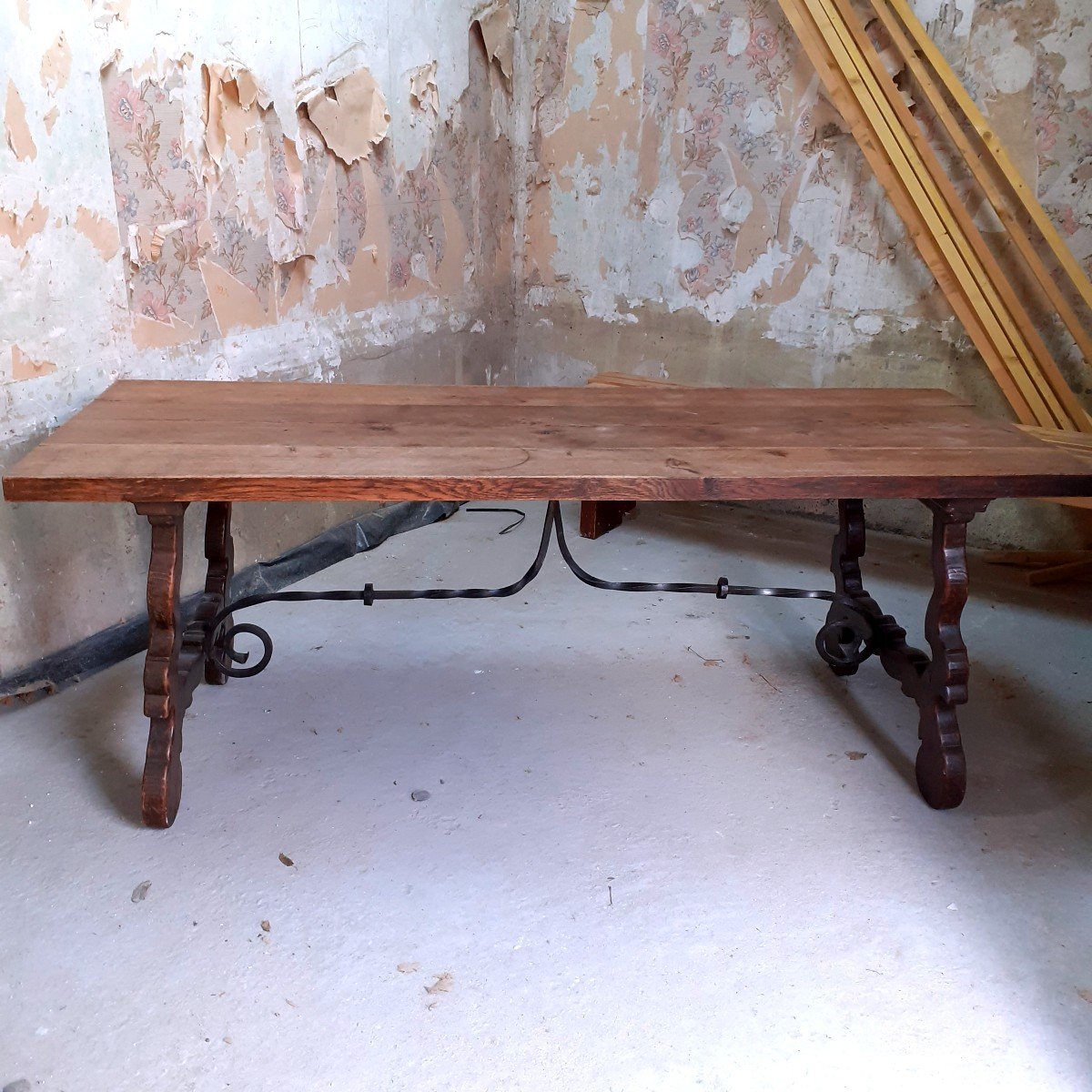 Large Spanish Table End Of 19th Century-photo-6