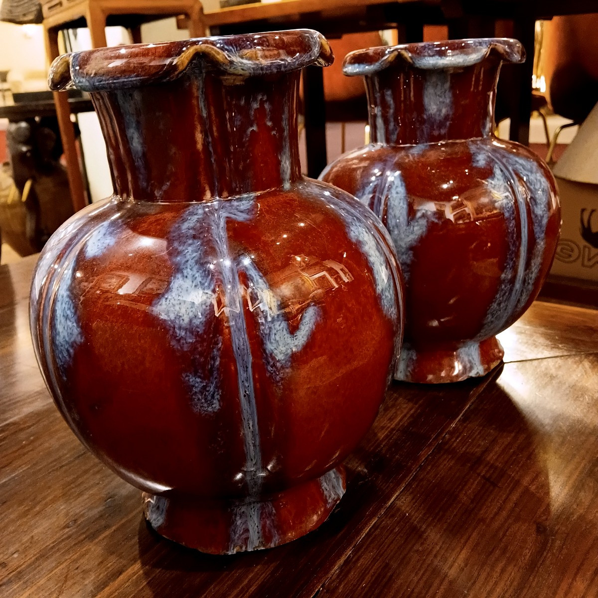 Paire de vases chine fin 19eme siecle-photo-2