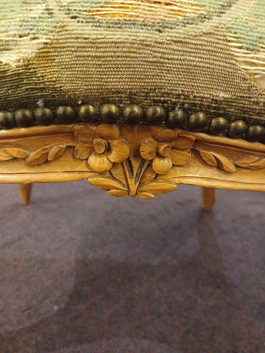 Pair Of Louis XV Period Flat-back Armchairs-photo-4