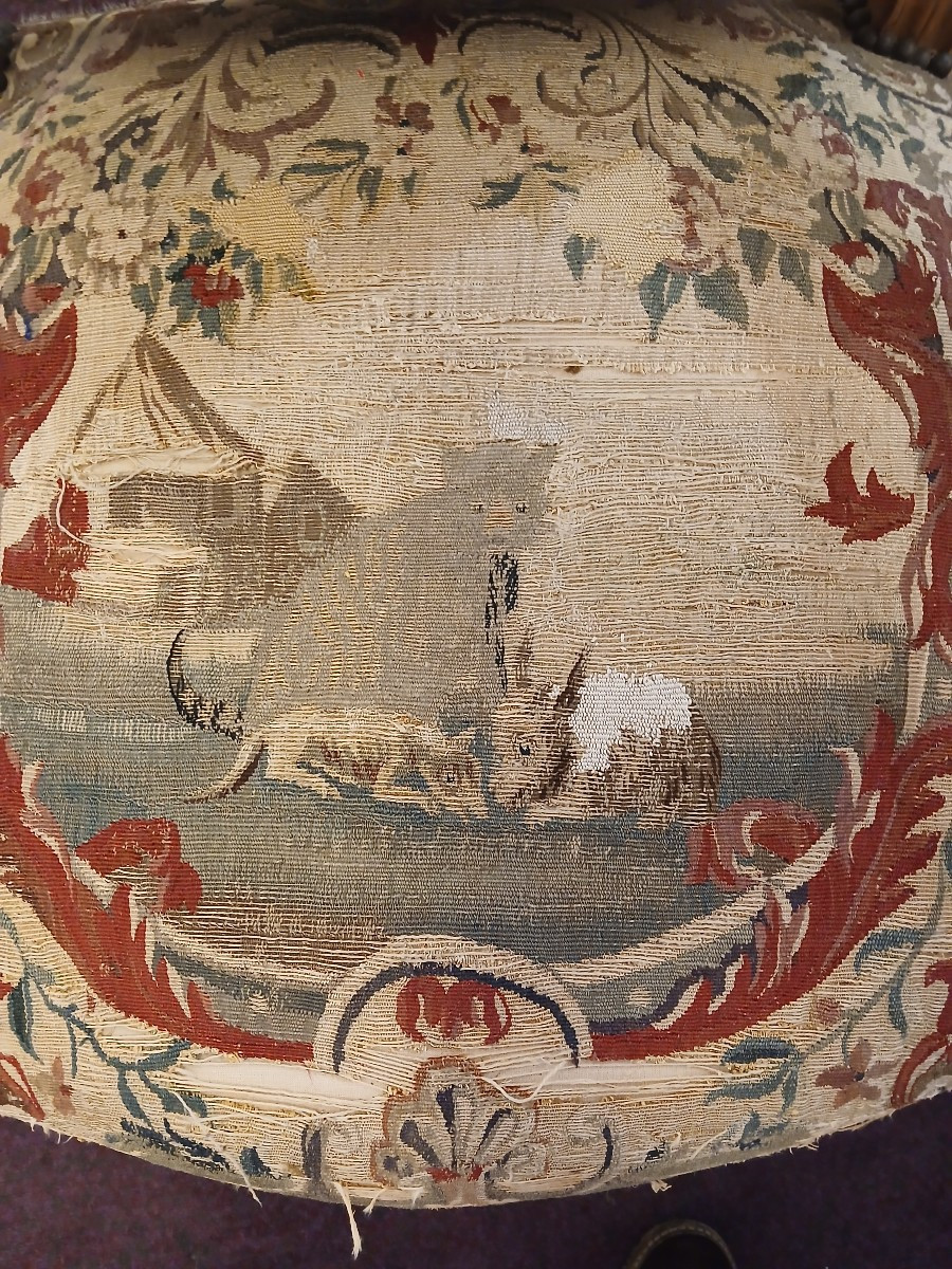 Pair Of Louis XV Period Flat-back Armchairs-photo-4
