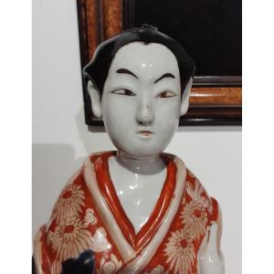 Belle Statuette En Porcelaine Du Japon Periode Genroku