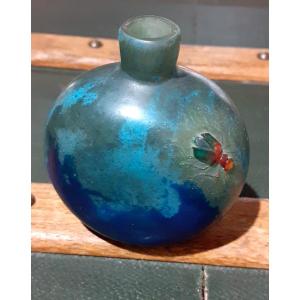 Rare Vase Miniature Artistique De Daum Vers 1900