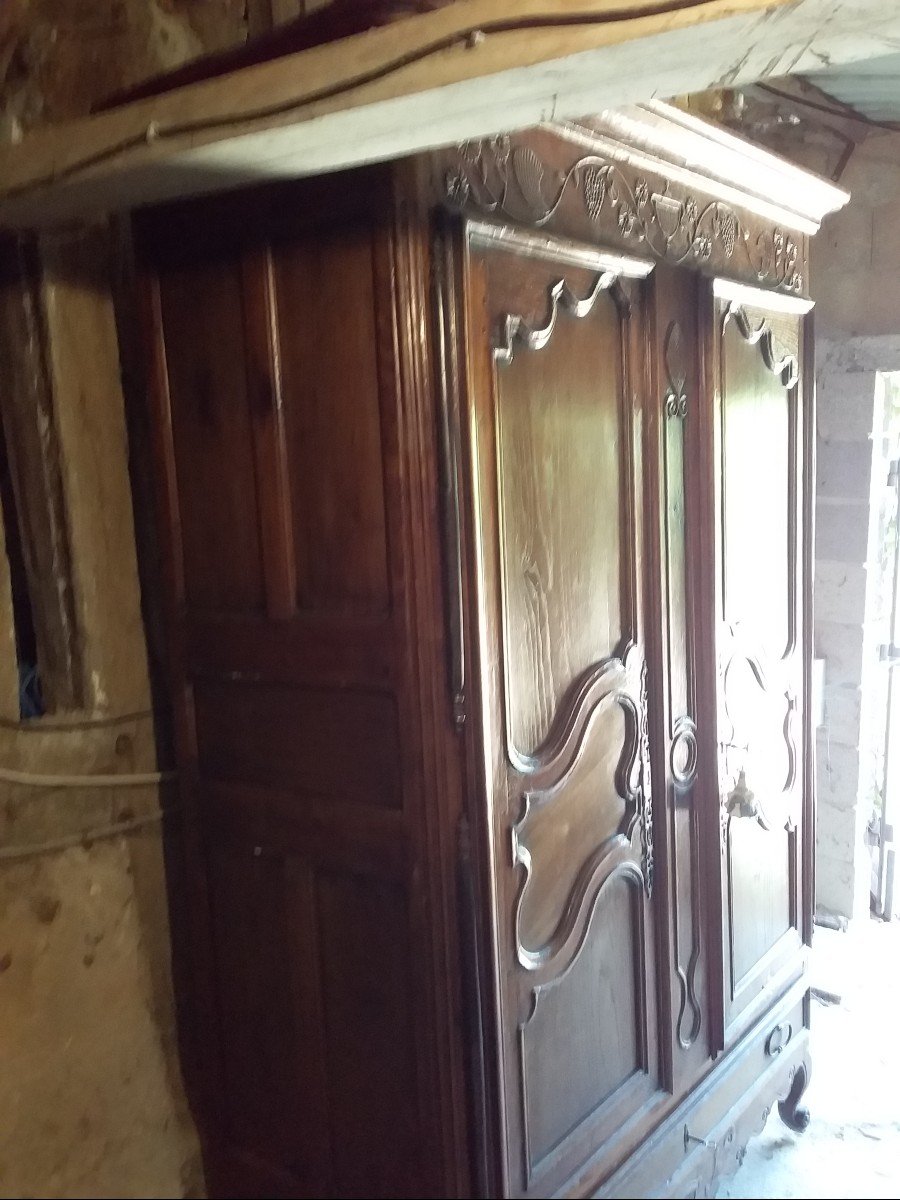 Small Oak Wardrobe (rhone Valley)-photo-4
