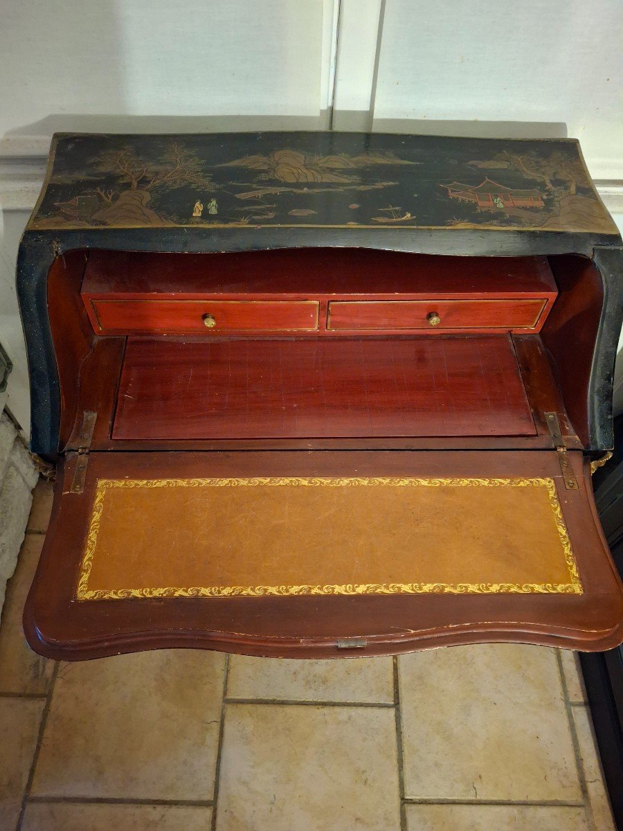 Donkey Back Desk In Chinese Lacquer, Period N III-photo-2