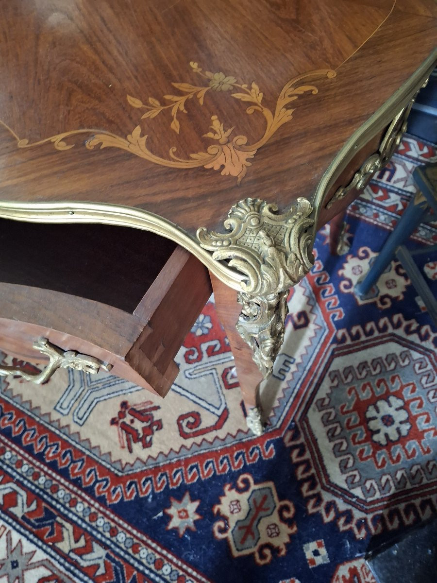 Living Room Table Forming A Desk, Louis XV Style, Period N III-photo-3