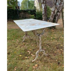 Cast Iron And Metal Garden Table. Art Nouveau