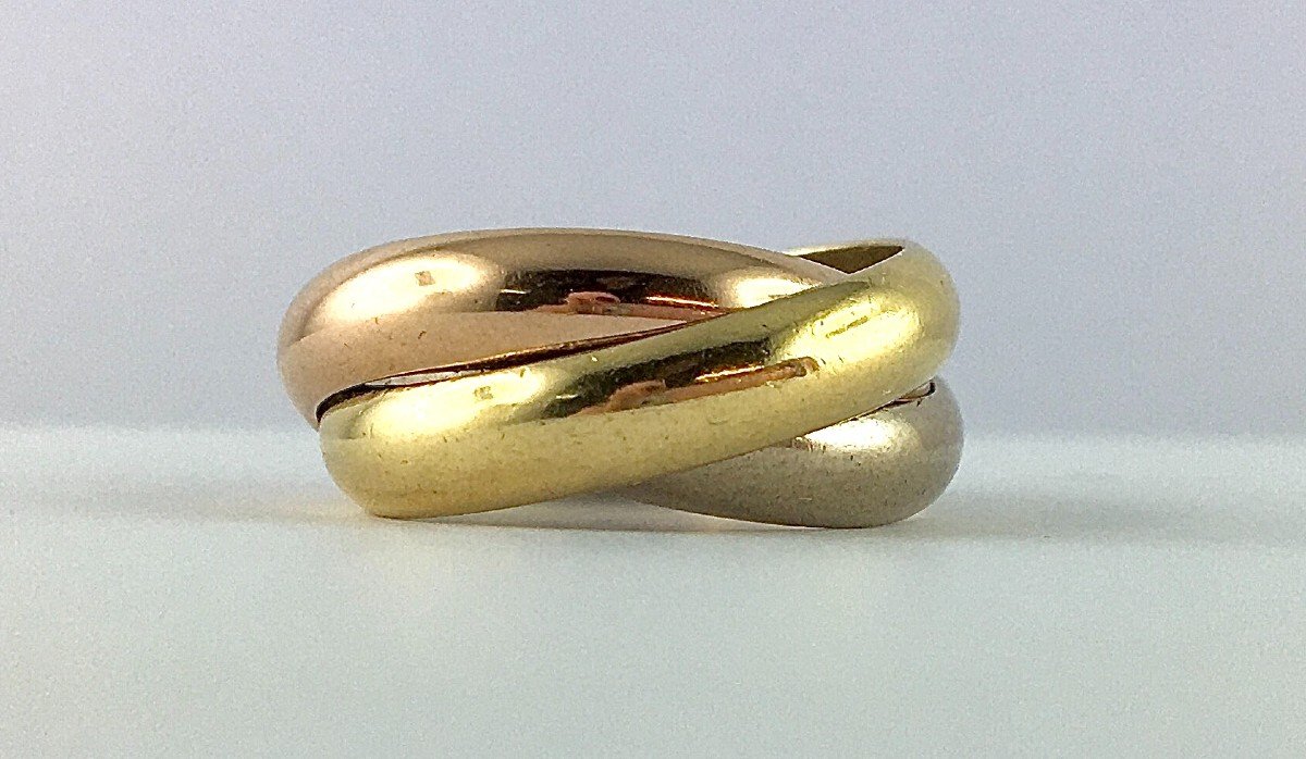 Cartier Trinity Wedding Ring Three Golds Classic Vintage-photo-2