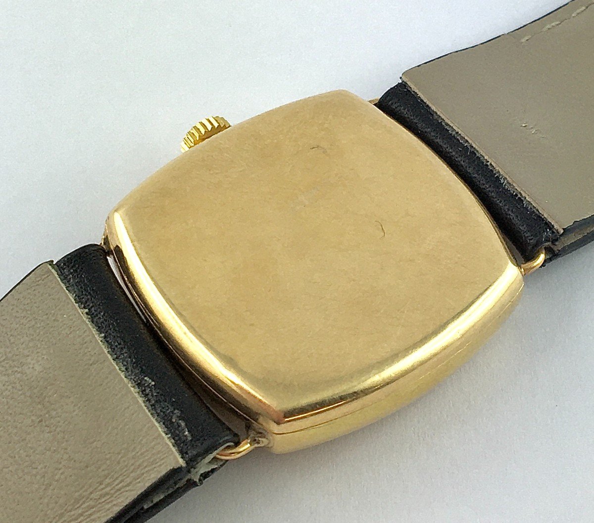 Zénith Art Deco Watch 1920s Square Cushion Yellow Gold On Leather Manual Mechanical-photo-7