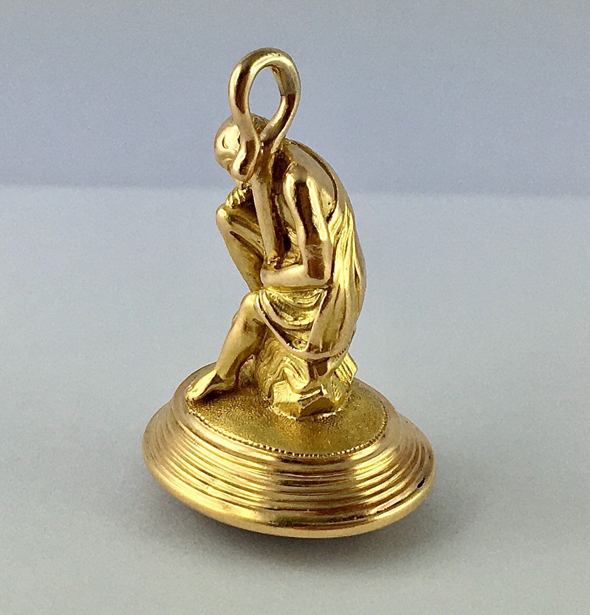 Pendentif Cachet Pastoral Améthyste Sur  Ors Jaune Et Rose-photo-7