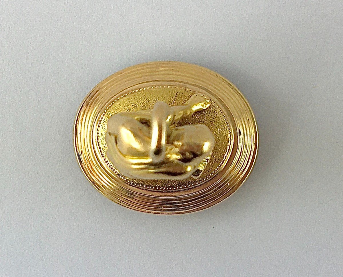 Pendentif Cachet Pastoral Améthyste Sur  Ors Jaune Et Rose-photo-8