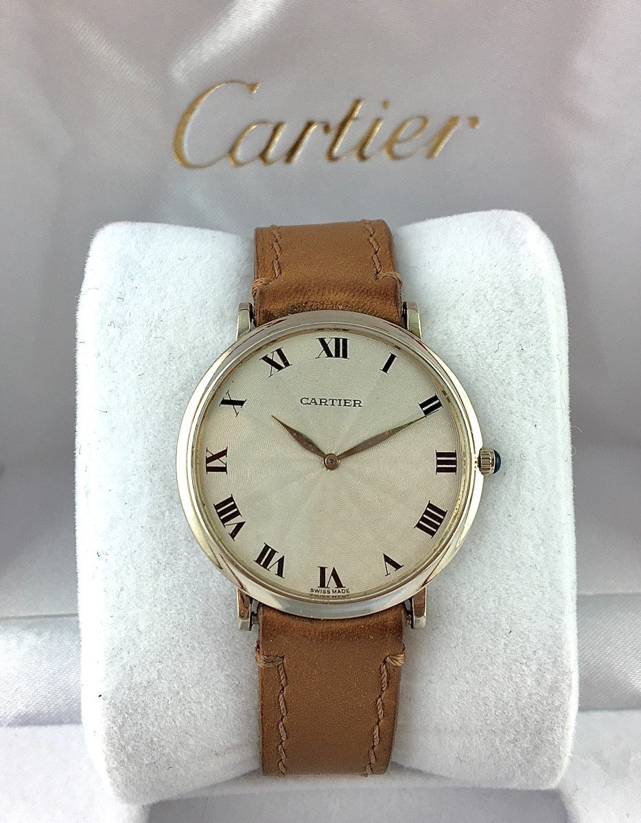 Cartier Louis White Gold Watch 2000s Mechanical Piaget Caliber With Box