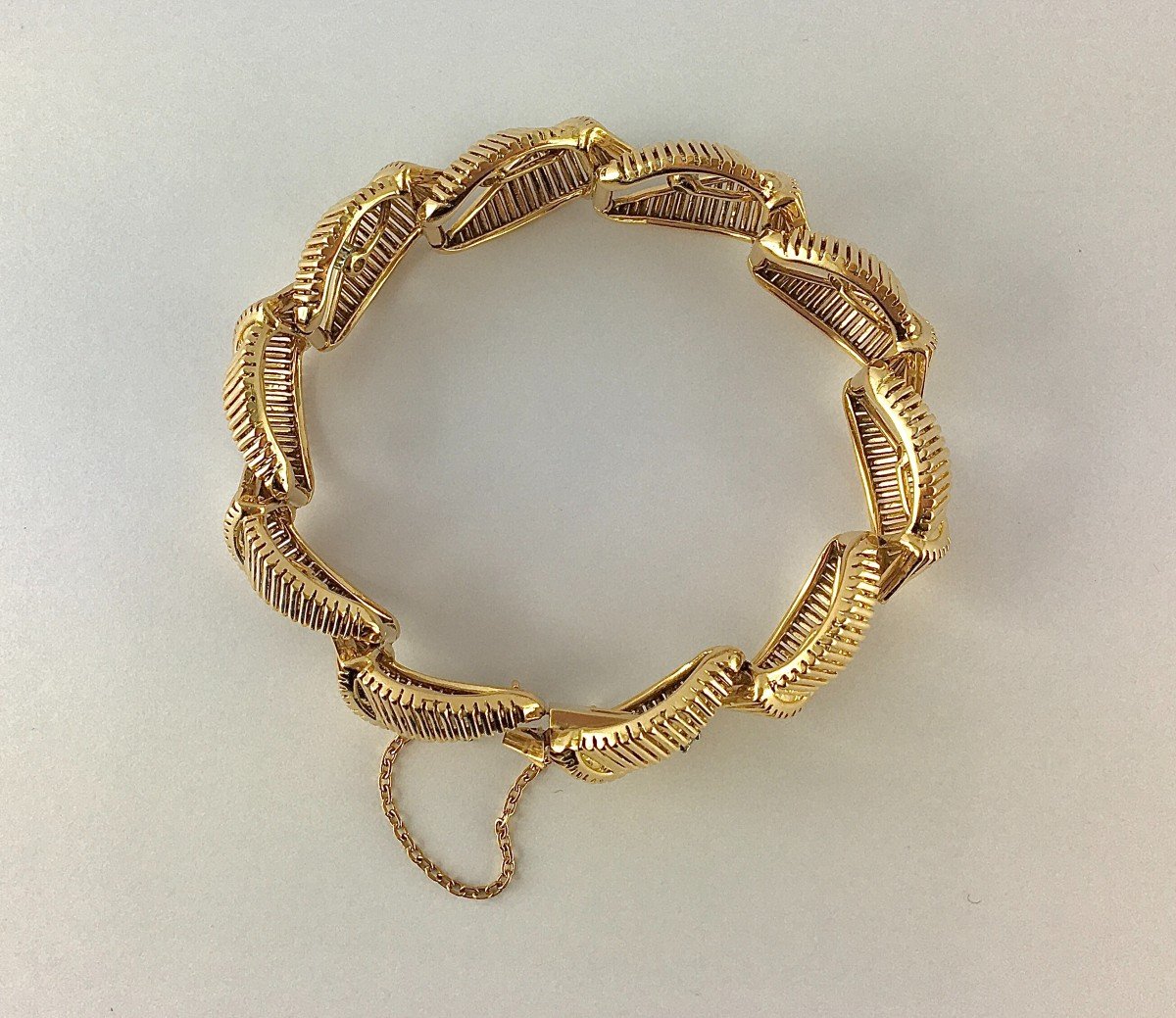 1950s Braided Bracelet With Rose Gold Threads And Diamonds On Platinum -photo-2