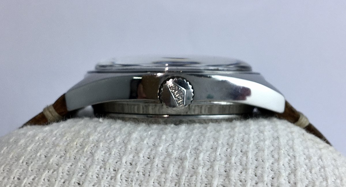 Tag Heuer Carrera Chrono Automatic Racing Driver's Watch, 1970s, Steel On Leather-photo-2