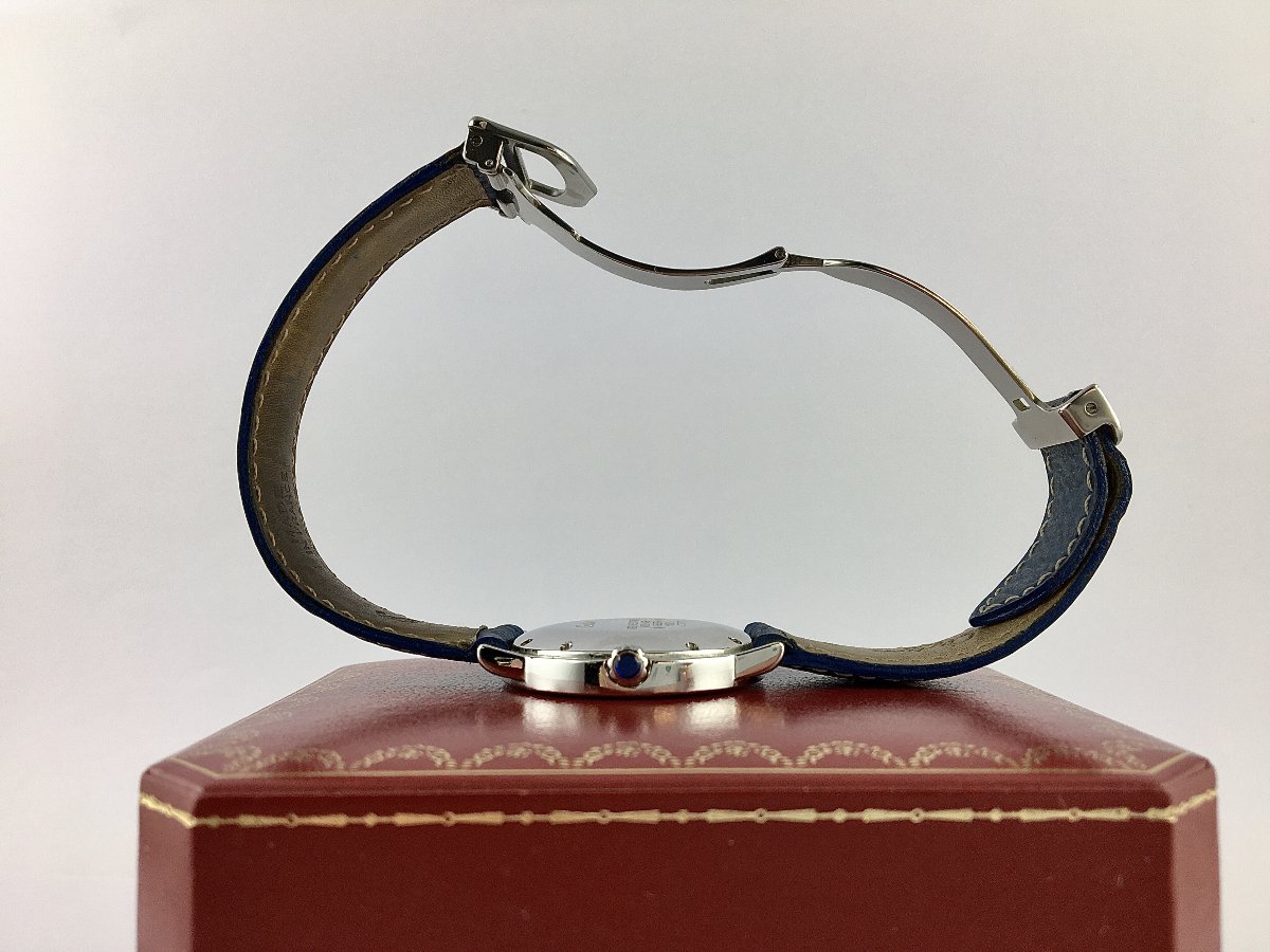 Montre Cartier Must De Cartier Ronde Mixte En Argent Rhodié, Année 2010, Quartz, Ecrin-photo-8