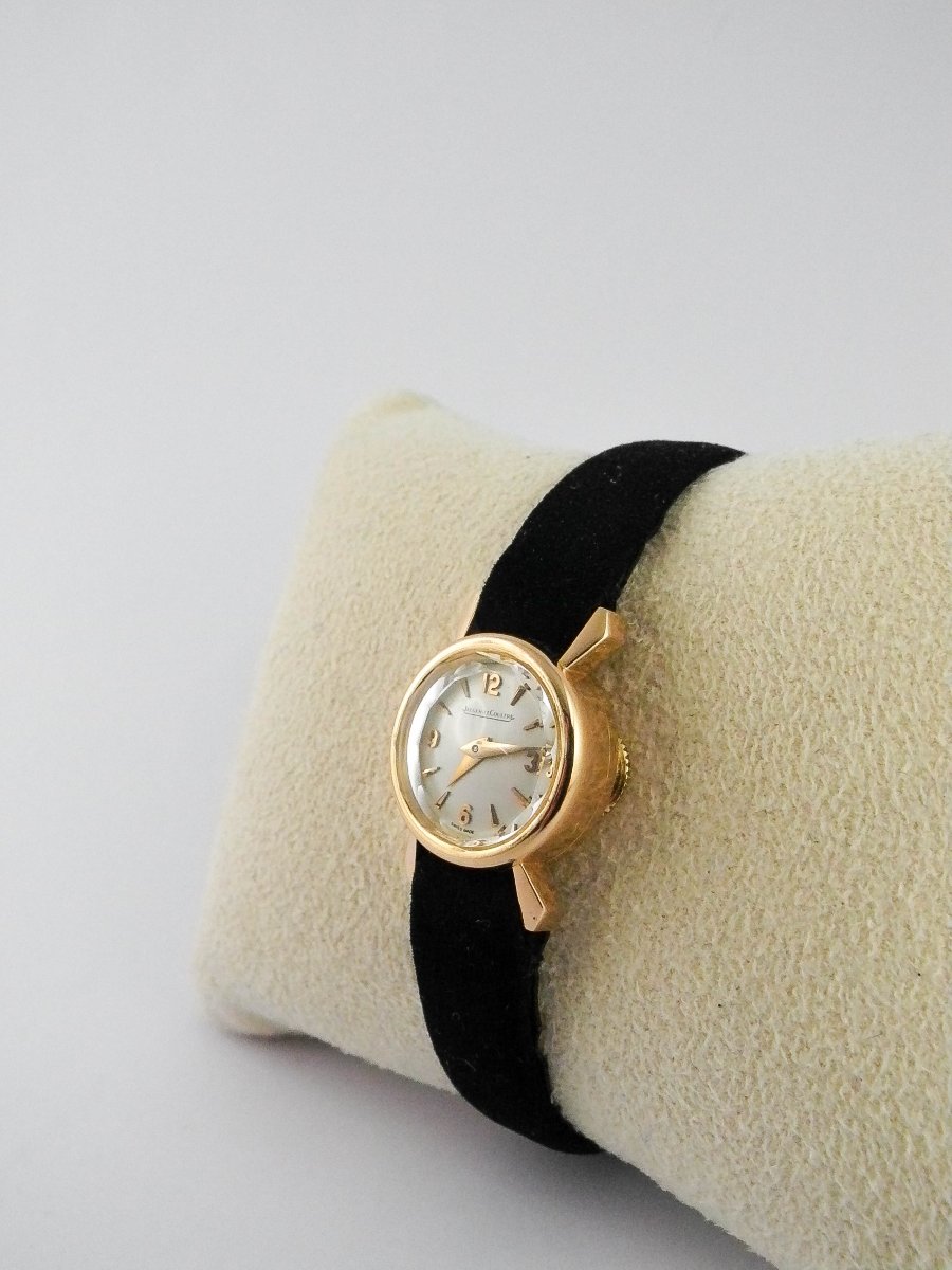 Jaeger Lecoultre Duoplan Ladies Watch 1950s Rose Gold Mechanical New In Stock-photo-3
