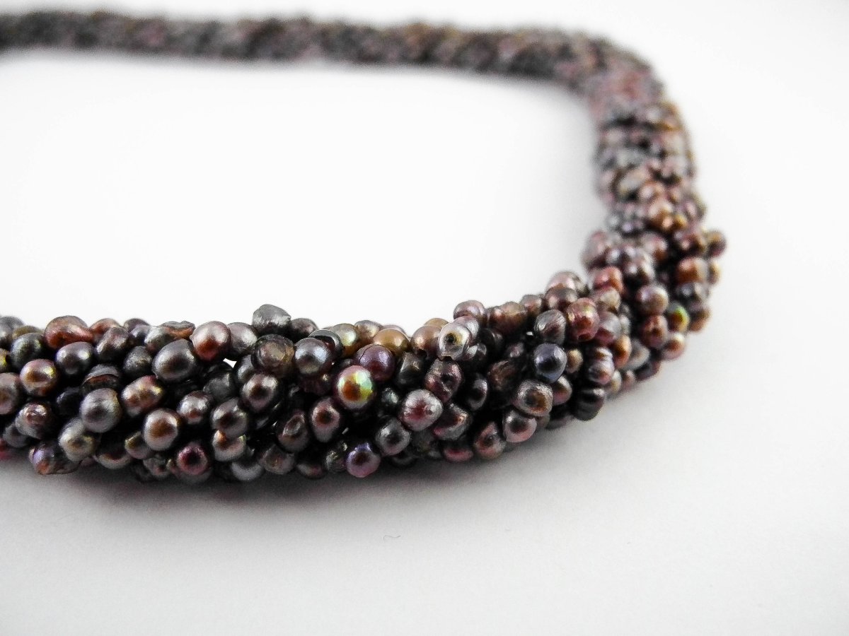 Collier Fermoir Cartier Tourmalines /Or Jaune, Choker Multirang De Perles Keshis de Tahiti-photo-5