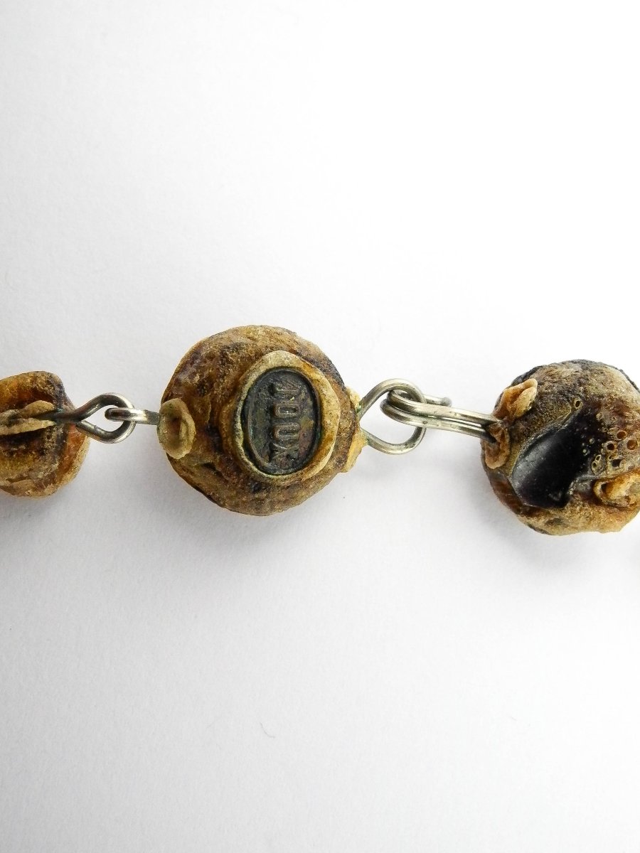 Line Vautrin Necklace In Green Talosels And Resin On Metal Signed Joux-photo-6