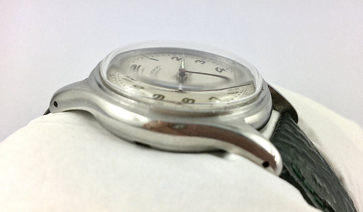 Montre Universal Genève Mécanique 1950 Acier Sur Cuir-photo-3