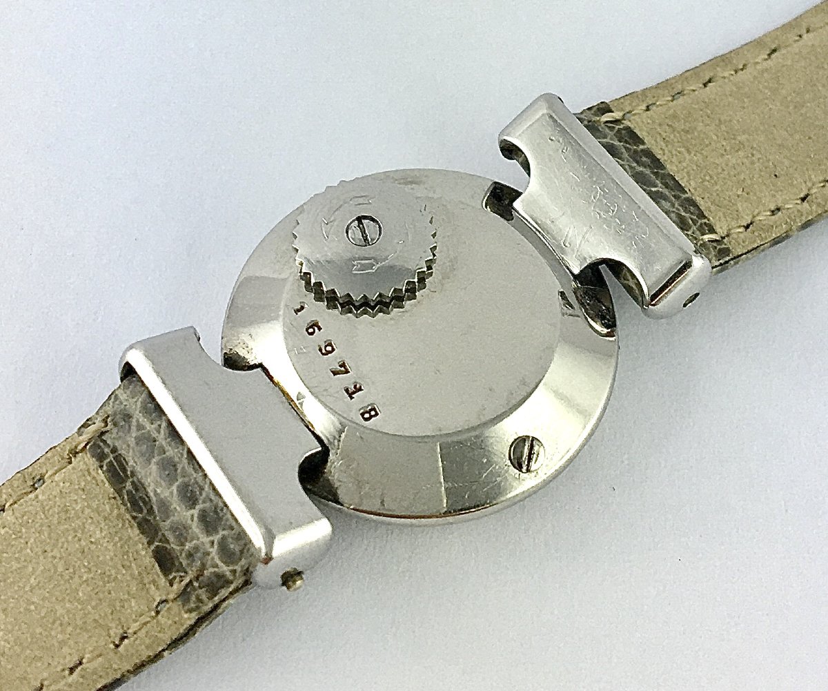 Montre Dame Jaeger Lecoultre Duoplan Petit Format Années 50 Mécanique Acier sur Cuir-photo-4