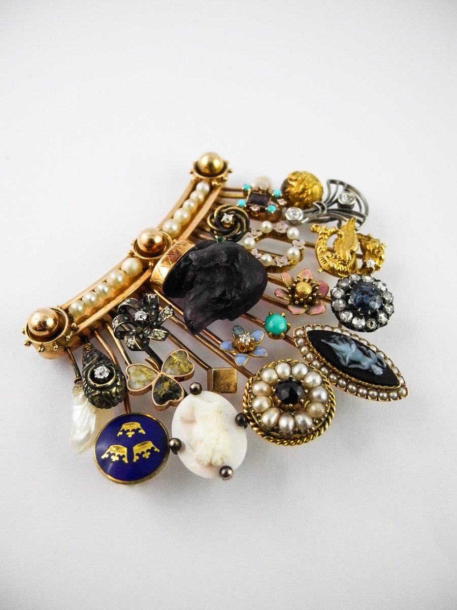 Elément de Peigne ou Broche Composition d'Épingles de Cravate -photo-3