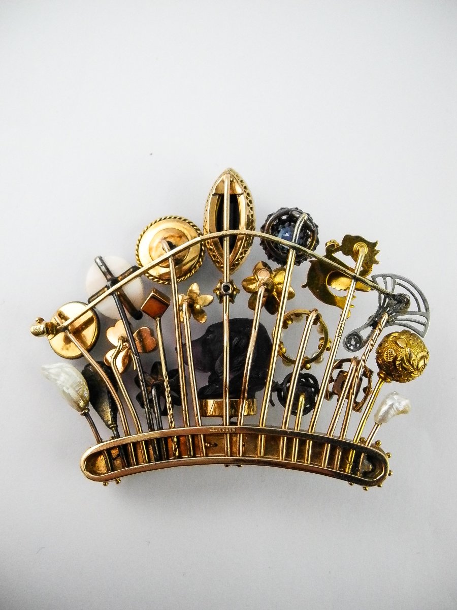 Elément de Peigne ou Broche Composition d'Épingles de Cravate -photo-7