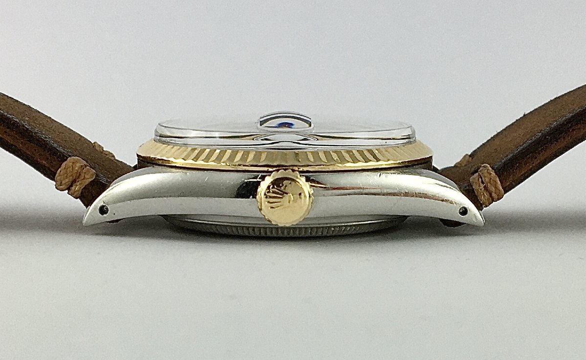 Montre Rolex Datejust Acier Lunette Or Jaune Cadran Noir Automatique Année 1987, Boîte & Papier-photo-4