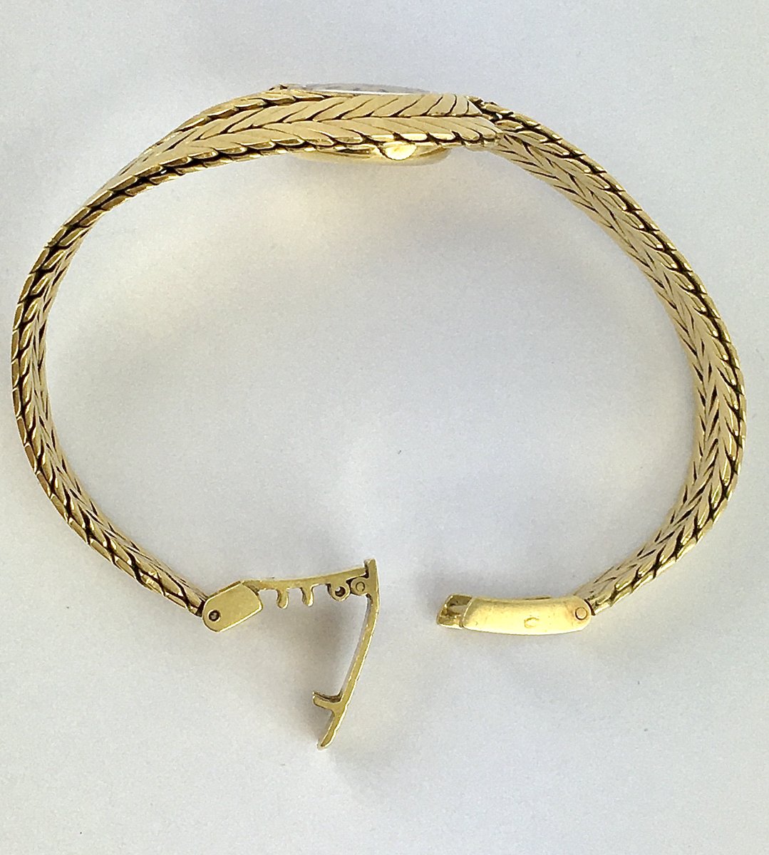 Movado Yellow Gold Tourbillon Jewelry Watch, 1950s Style, Mechanical-photo-5