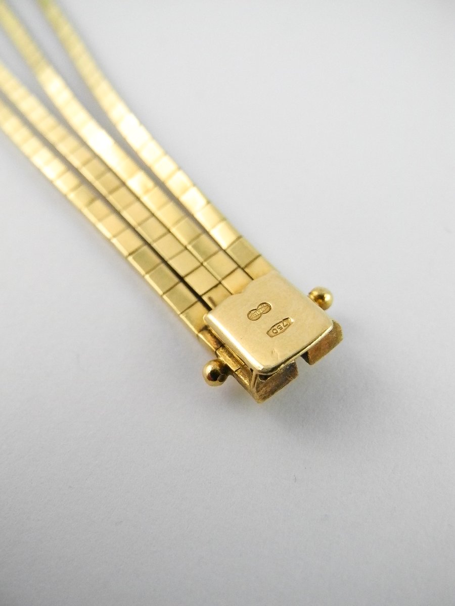Vintage Multi-strand Yellow Gold Bracelet With Flexible Cuff Volume-photo-3