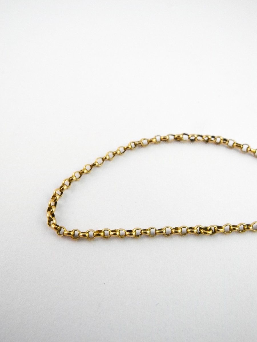 Sautoir en Or Jaune 18K maille jaseron-photo-3