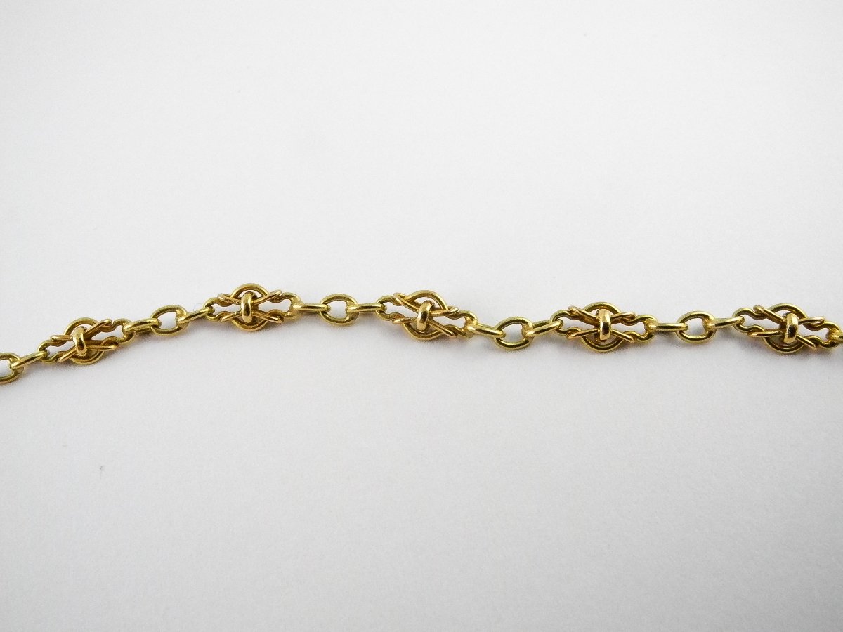 Sautoir Ancien en Or Jaune 18K-photo-4