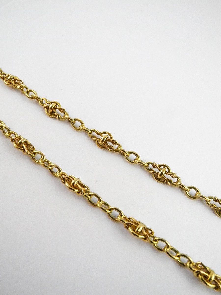 Sautoir Ancien en Or Jaune 18K-photo-5