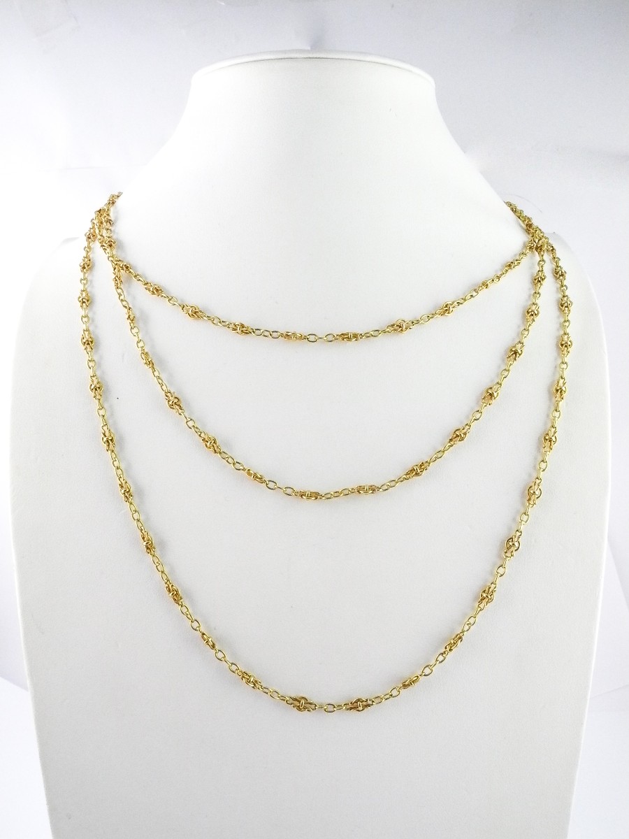 Sautoir Ancien en Or Jaune 18K