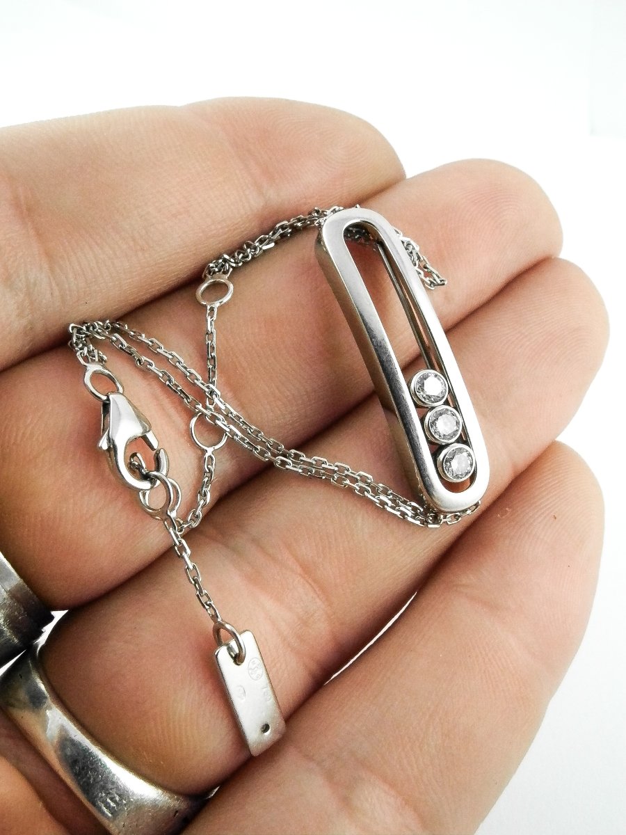 Bracelet Messika Move Classique en Or Blanc 18K & Diamants Coulissants-photo-4