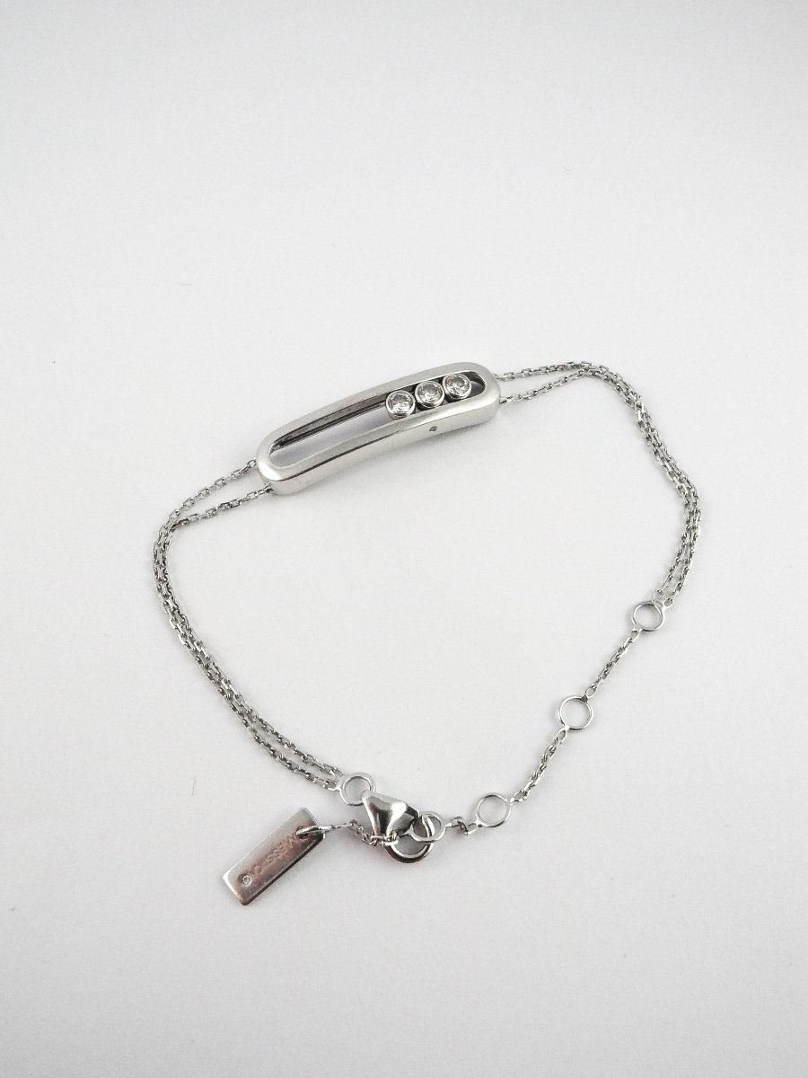Bracelet Messika Move Classique en Or Blanc 18K & Diamants Coulissants-photo-1
