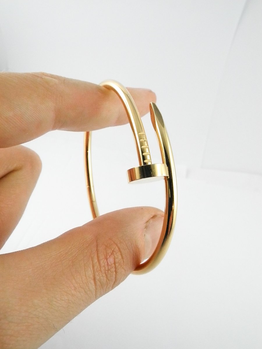 Cartier “juste Un Clou” Bracelet In 18k Rose Gold-photo-7