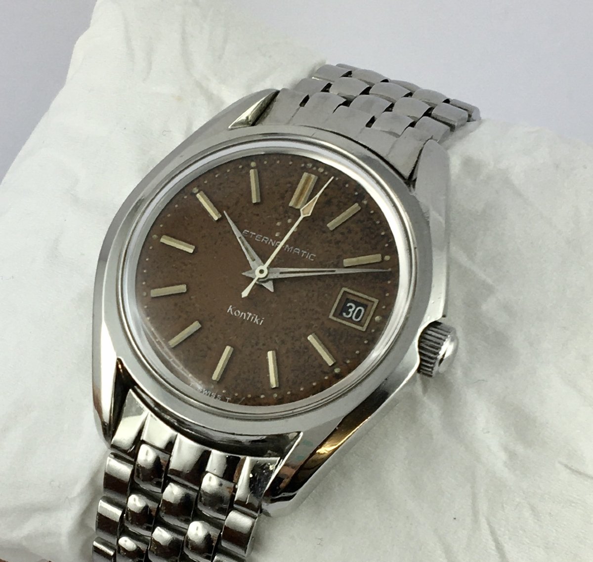 Eterna Kontiki Automatic Watch, Year 65, Steel, Brown Dial-photo-4