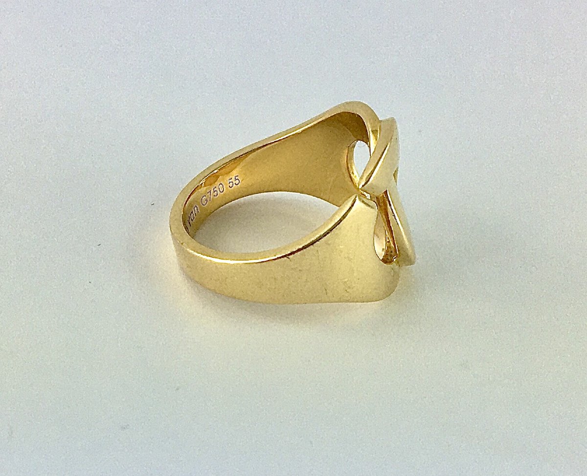 Dinh Van Large Handcuff Ring In Yellow Gold -photo-1
