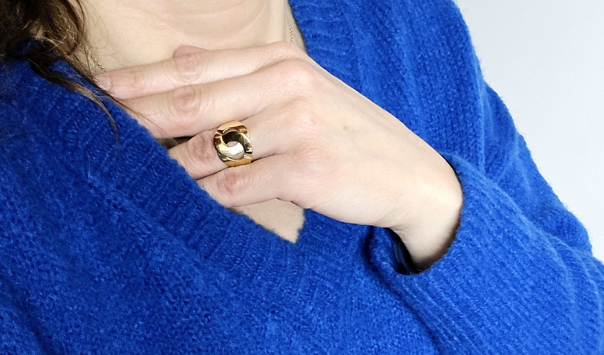 Dinh Van Large Handcuff Ring In Yellow Gold -photo-8