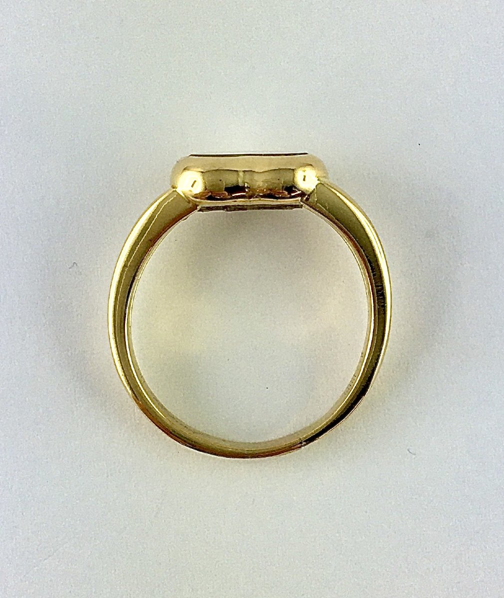 Chopard Happy Diamond Heart Ring In Yellow Gold And Moving Diamonds-photo-5