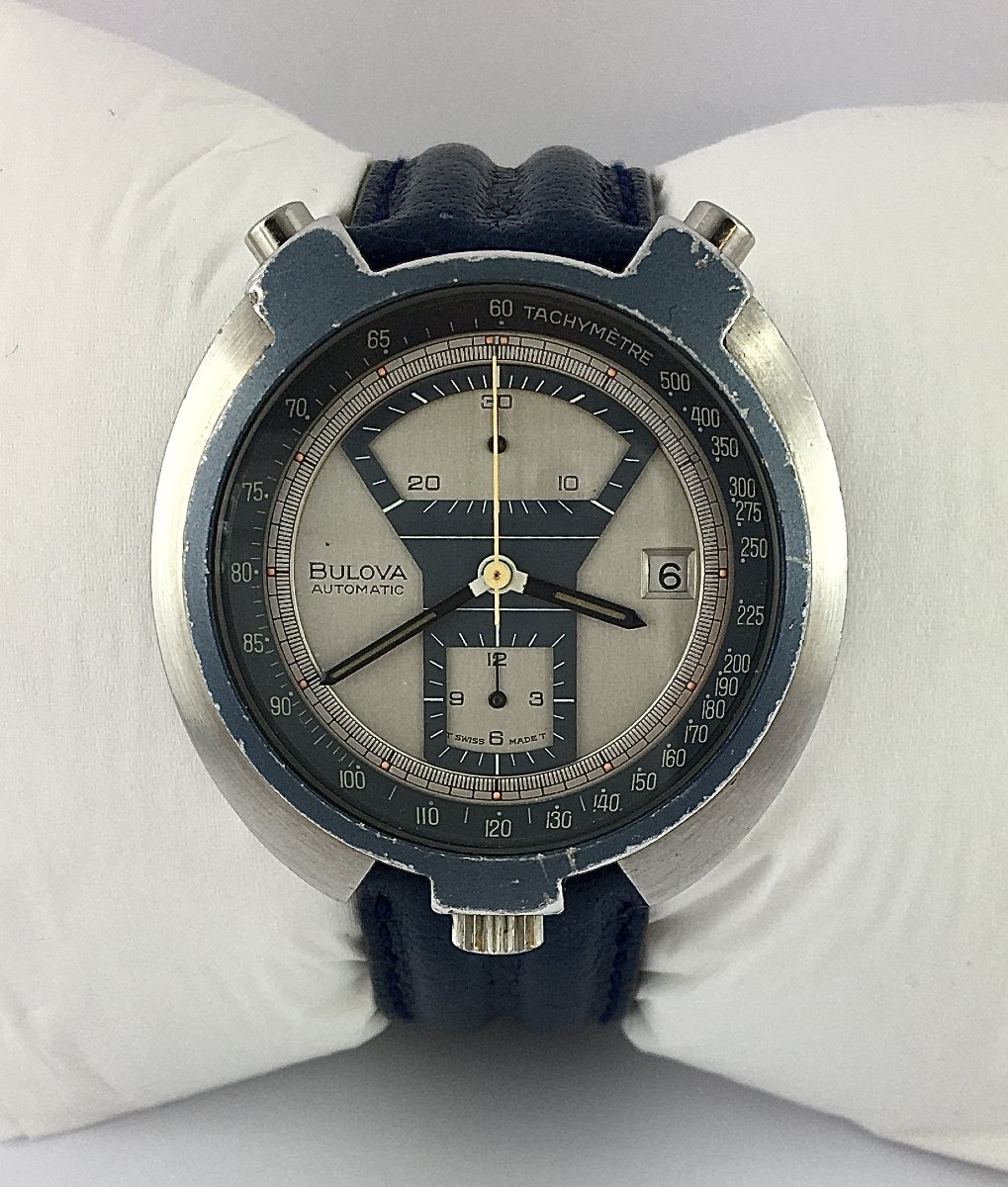 Bulova Parking Meter Bullhead Automatic Chronograph Micro Rotor Watch 1973 -photo-2