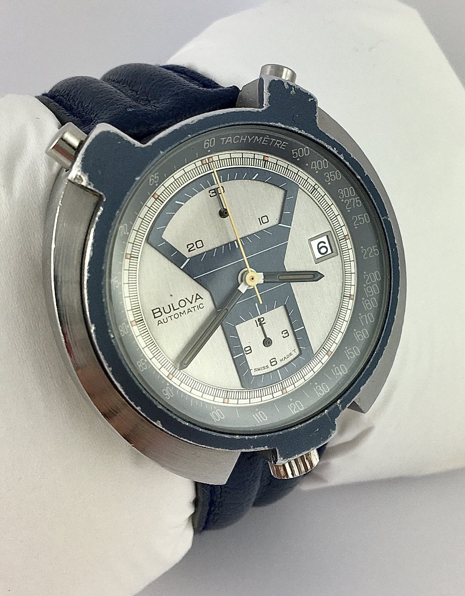 Bulova Parking Meter Bullhead Automatic Chronograph Micro Rotor Watch 1973 -photo-3
