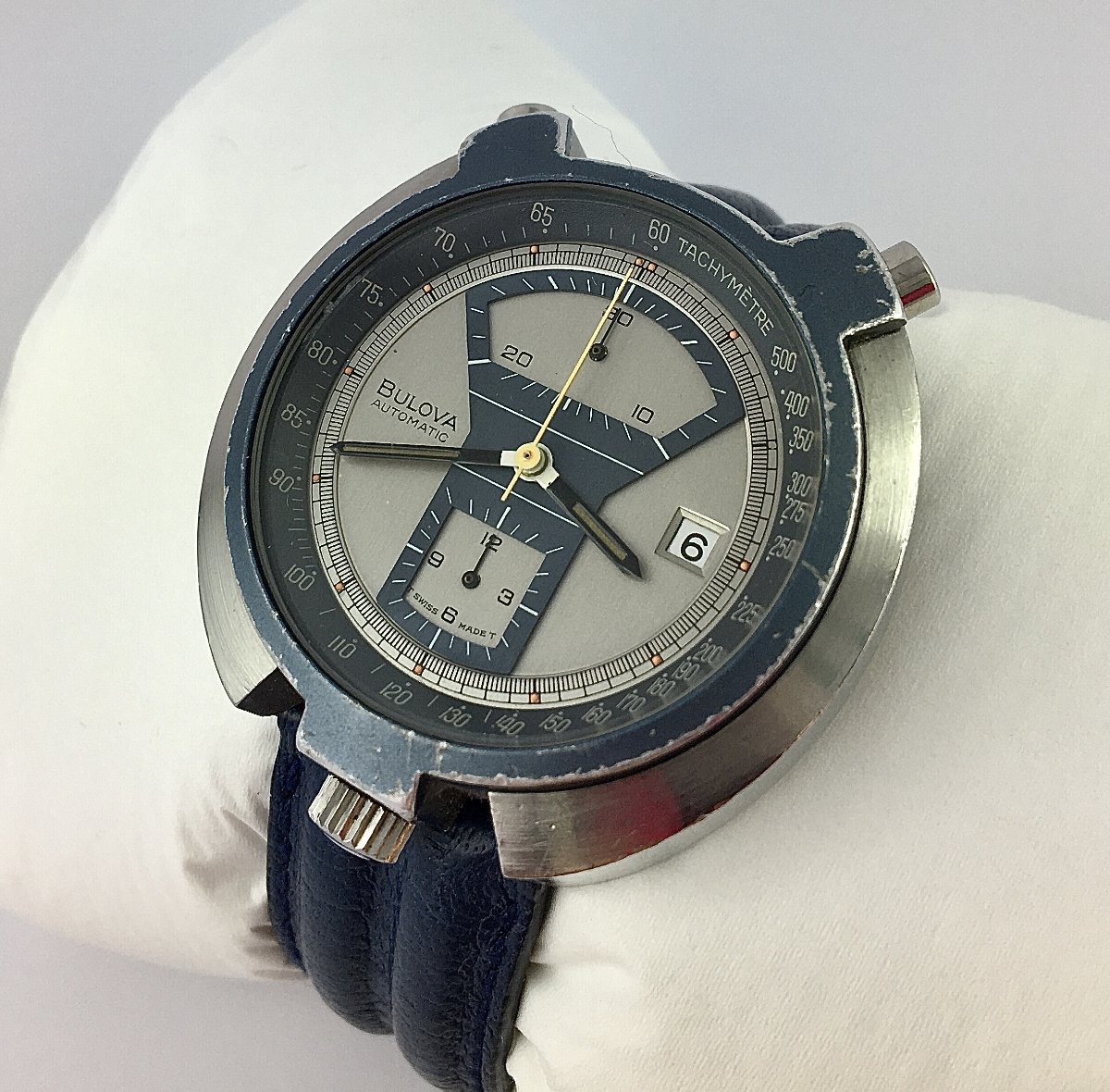 Bulova Parking Meter Bullhead Automatic Chronograph Micro Rotor Watch 1973 -photo-2