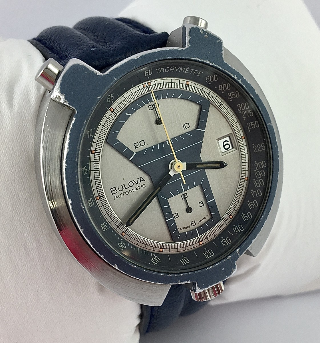 Bulova Parking Meter Bullhead Automatic Chronograph Micro Rotor Watch 1973 