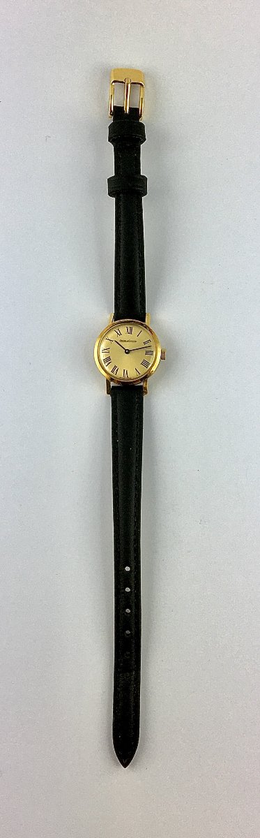 Montre Jaeger LeCoultre De Dame, Or Rose, Mécanique, Années 50-photo-4