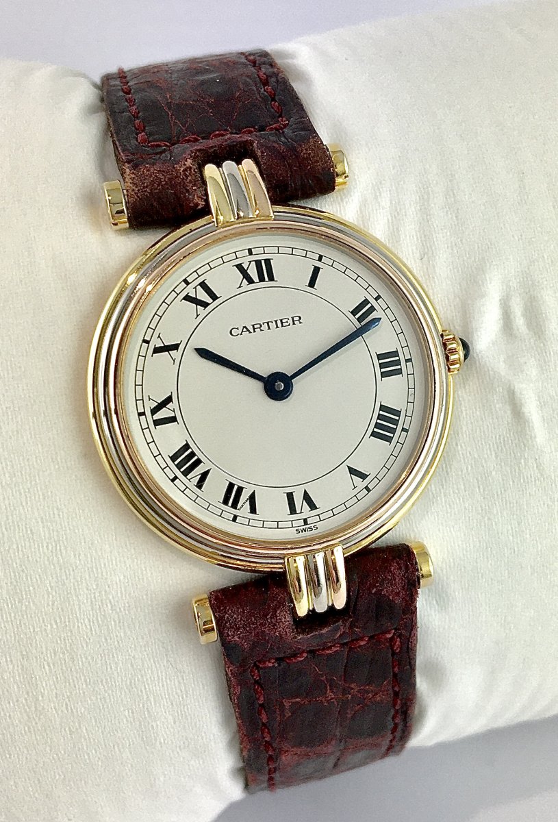 Cartier Vendôme 3 Ors Year 2015 Quartz Full Set Watch With Case And Papers-photo-2