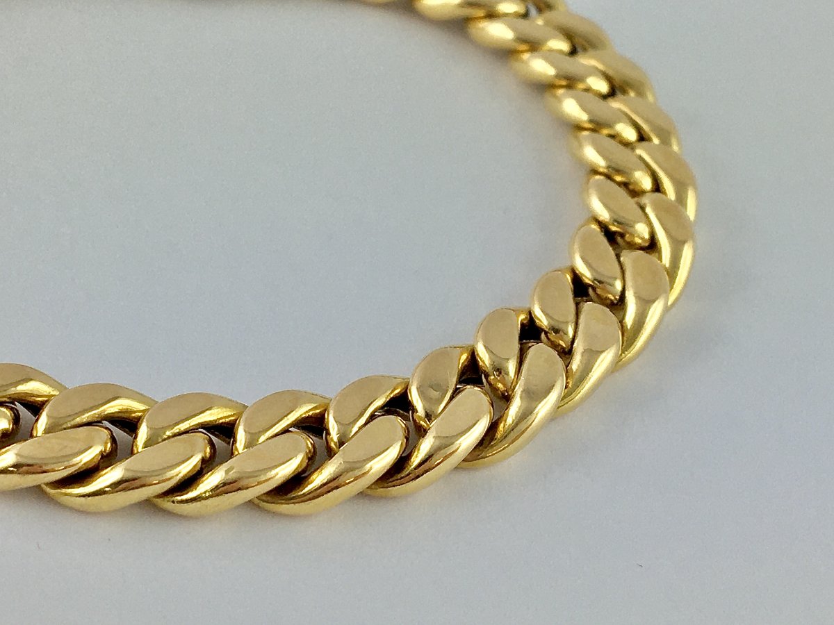 Bracelet Maille Gourmette Rose Gold-photo-4