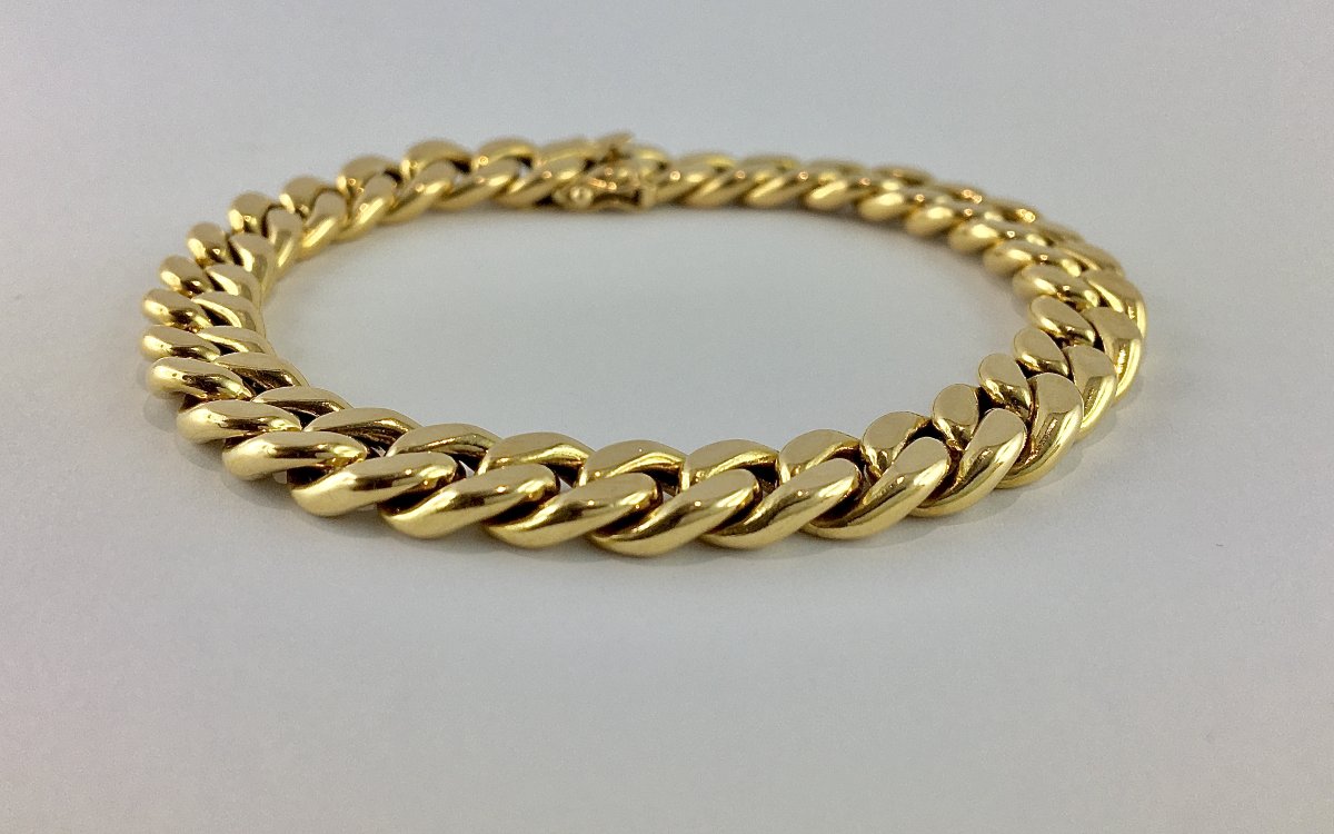 Bracelet Maille Gourmette Rose Gold-photo-1