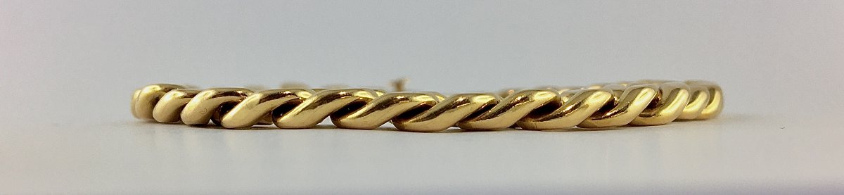 Bracelet Maille Gourmette Rose Gold-photo-3